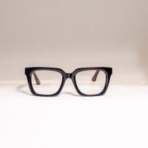Modern Square Acetate Frames with Wooden Temples